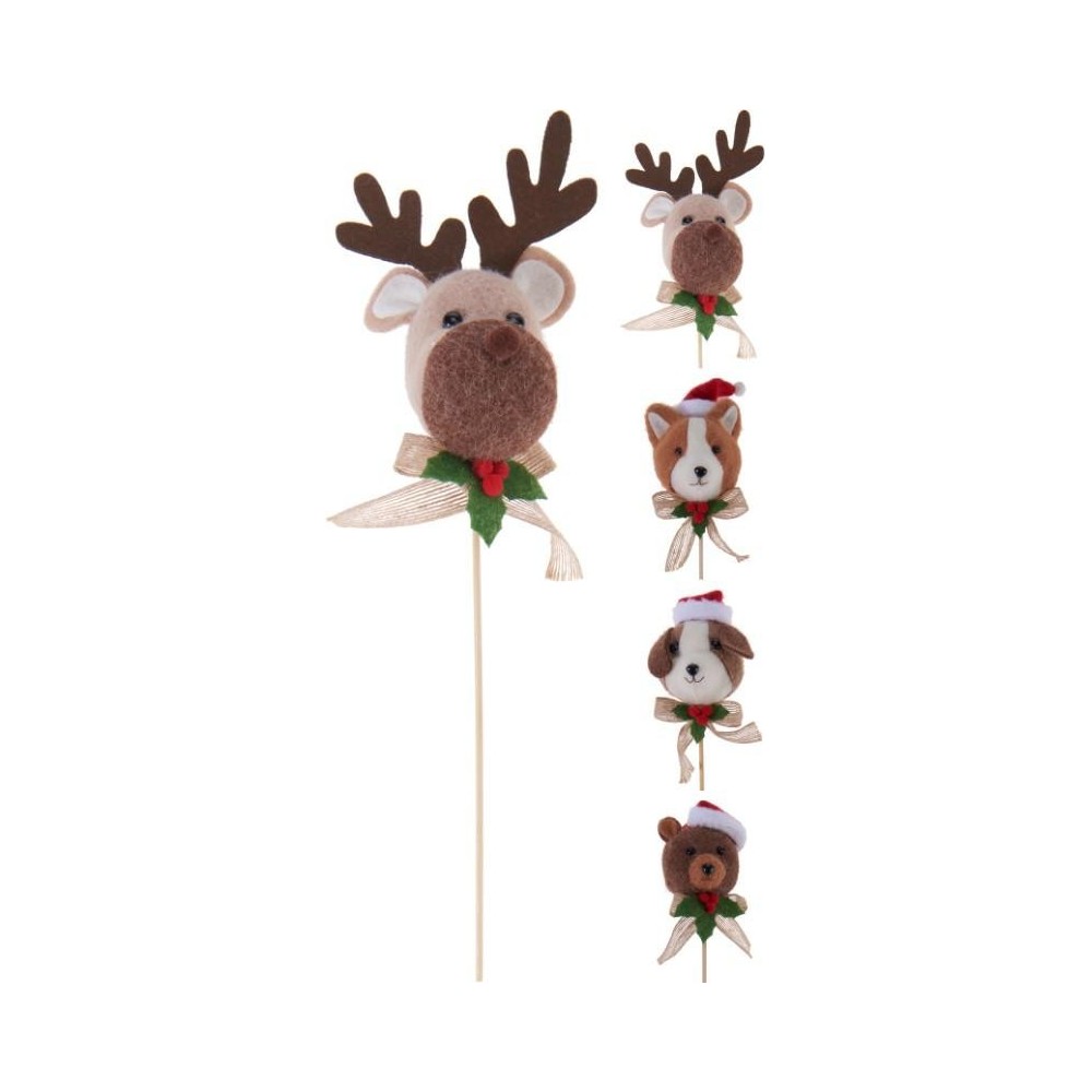 PICK TESTA ANIMALE CM.36 4 ASSORTITI